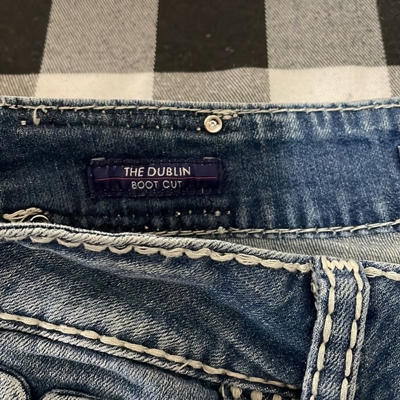 Vigoss Dublin Bootcut Jeans Size 12 x 31 Thick Stitch Double Pockets Stretch - Picture 4 of 13